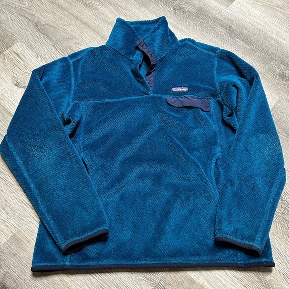 Patagonia Re-Tool Snap Fuzzy Pullover Sweater Jacket Size Large - Picture 1 of 8